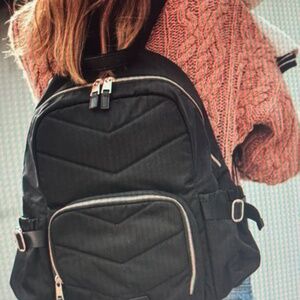 Storksak Quilted Hero Black Diaper Backpack-NWOT